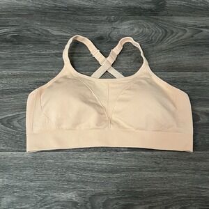 Soma Sport Seamless Ballet Back Bra Medium Peach Convertible Straps Stretchy